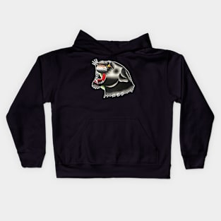 Big Panther Head Tattoo Design Kids Hoodie